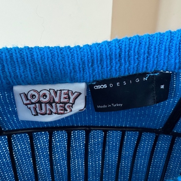 Looney Tunes Blue Daffy Duck Oversized Sweater - Picture 3 of 7